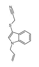 2-(1-prop-2-enylindol-3-yl)sulfanylacetonitrile结构式