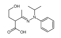 2-(2-hydroxyethyl)-3-[phenyl(propan-2-yl)hydrazinylidene]butanoic acid结构式