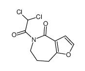 5-(2,2-dichloroacetyl)-7,8-dihydro-6H-furo[3,2-c]azepin-4-one结构式