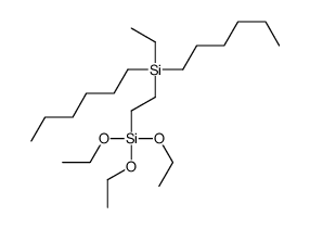 triethoxy-[2-[ethyl(dihexyl)silyl]ethyl]silane Structure