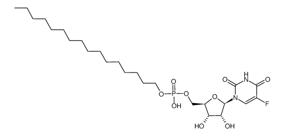 (5-Fluorouridine)-5'-phosphoric acid hexadecyl ester结构式