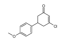 3-chloro-5-(4-methoxyphenyl)cyclohex-2-en-1-one结构式