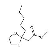 methyl 2-(2-pentyl-1,3-dioxolan-2-yl)acetate Structure