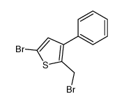 5-bromo-2-(bromomethyl)-3-phenylthiophene Structure