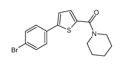 [5-(4-bromophenyl)thiophen-2-yl]-piperidin-1-ylmethanone结构式