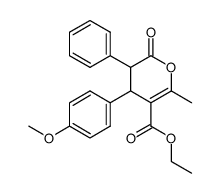 4-(4-methoxy-phenyl)-2-methyl-6-oxo-5-phenyl-5,6-dihydro-4H-pyran-3-carboxylic acid ethyl ester Structure