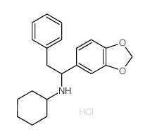 1,3-Benzodioxole-5-methanamine,N-cyclohexyl-a-(phenylmethyl)-, hydrochloride (1:1) Structure
