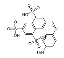 7-[(4-aminophenyl)diazenyl]naphthalene-1,3,5-trisulfonic acid Structure