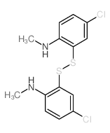 4-chloro-2-(5-chloro-2-methylamino-phenyl)disulfanyl-N-methyl-aniline结构式