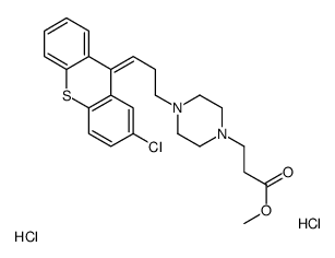 methyl 3-[4-[(3E)-3-(2-chlorothioxanthen-9-ylidene)propyl]piperazin-1-yl]propanoate,dihydrochloride Structure