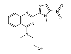 2-{methyl-[2-(1-methyl-5-nitro-1H-imidazol-2-yl)-quinazolin-4-yl]-amino}-ethanol结构式