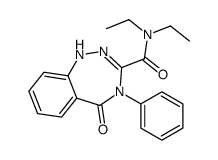 N,N-diethyl-5-oxo-4-phenyl-1H-1,2,4-benzotriazepine-3-carboxamide结构式