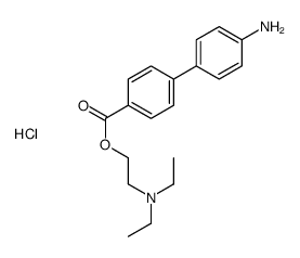 4-Biphenylcarboxylic acid, 4'-amino-, 2-(diethylamino)ethyl ester, hydrochloride结构式