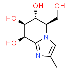 Imidazo[1,2-a]pyridine-6,7,8-triol, 5,6,7,8-tetrahydro-5-(hydroxymethyl)-2-methyl-, (5R,6R,7S,8R)- (9CI) picture