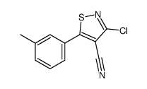 3-chloro-5-(3-methylphenyl)-1,2-thiazole-4-carbonitrile结构式