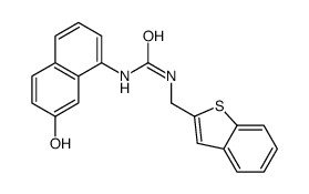 1-(1-benzothiophen-2-ylmethyl)-3-(7-hydroxynaphthalen-1-yl)urea结构式