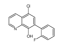 5-chloro-7-(2-fluorophenyl)quinolin-8-ol Structure
