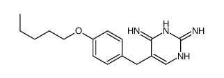 5-[(4-pentoxyphenyl)methyl]pyrimidine-2,4-diamine结构式
