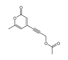 3-(2-methyl-6-oxopyran-4-yl)prop-2-ynyl acetate结构式