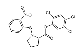 1-(2-Nitro-phenylsulfanyl)-pyrrolidine-2-carboxylic acid 2,4,5-trichloro-phenyl ester Structure