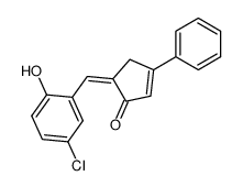 5-[1-(5-Chloro-2-hydroxy-phenyl)-meth-(Z)-ylidene]-3-phenyl-cyclopent-2-enone结构式