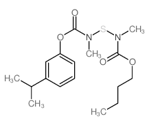 6-Oxa-3-thia-2,4-diazadecanoic acid, 2,4-dimethyl-5-oxo-, 3- (1-methylethyl)phenyl ester Structure