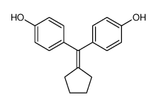 4-[cyclopentylidene-(4-hydroxyphenyl)methyl]phenol结构式