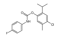 (4-chloro-5-methyl-2-propan-2-ylphenyl) N-(4-fluorophenyl)carbamate结构式