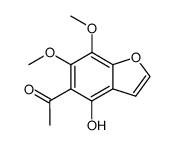 1-(6,7-dimethoxy-4-hydroxy-5-benzofuranyl)ethanone Structure