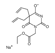 sodium,ethyl 2-[2,4,6-trioxo-5,5-bis(prop-2-enyl)pyrimidin-3-id-1-yl]acetate结构式
