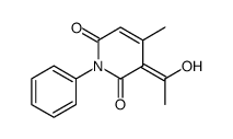 3-(1-hydroxyethylidene)-4-methyl-1-phenylpyridine-2,6-dione结构式