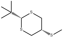 2α-tert-Butyl-5α-(methylthio)-1,3-dithiane结构式