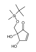 cis-4,5-dihydroxy-5-[[(tert-butyldimethylsilyl)oxy]methyl]-2-cyclopentenone结构式