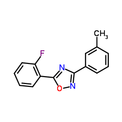 5-(2-Fluorophenyl)-3-(3-methylphenyl)-1,2,4-oxadiazole结构式