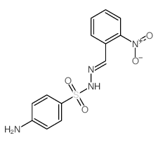 4-amino-N-[(2-nitrophenyl)methylideneamino]benzenesulfonamide结构式