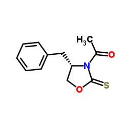 1-[(4S)-4-(苯基甲基)-2-硫代-3-噁唑烷基]乙酮结构式