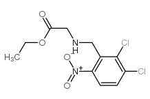 Glycine,N-[(2,3-dichloro-6-nitrophenyl)methyl]-, ethyl ester, hydrochloride (1:1) Structure