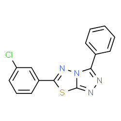 6-(3-Chlorophenyl)-3-phenyl[1,2,4]triazolo[3,4-b][1,3,4]thiadiazole结构式