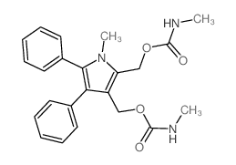 1-Methyl-2,3-diphenyl-4,5-bis(hydroxymethyl)pyrrole bis(N-methylcarbamate)结构式