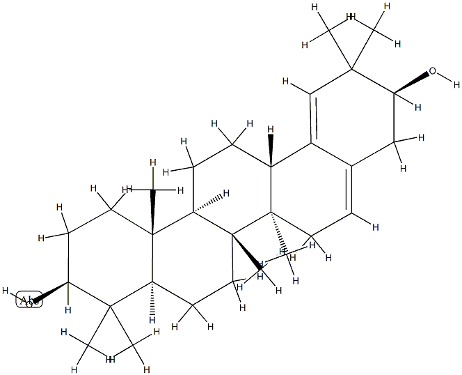 28-Noroleana-16,18-diene-3β,21β-diol Structure