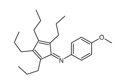4-METHOXY-N-(2,3,4,5-TETRAPROPYLCYCLOPENTA-2,4-DIENYLIDENE)ANILINE Structure