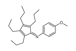 4-METHOXY-N-(2,3,4,5-TETRAPROPYLCYCLOPENTA-2,4-DIENYLIDENE)ANILINE structure