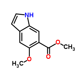 5-Hydroxy-6-indolecarboxylic acid Methyl ester结构式