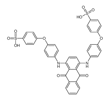 4,4'-[Anthraquinone-1,4-diyldiiminobis(4,1-phenylene)bisoxy]bis(benzenesulfonic acid) structure