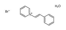 1-[(E)-2-phenylethenyl]pyridin-1-ium,bromide,hydrate Structure