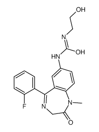 1-[5-(2-fluorophenyl)-1-methyl-2-oxo-3H-1,4-benzodiazepin-7-yl]-3-(2-hydroxyethyl)urea Structure