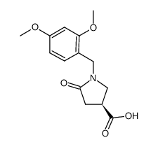 (3S)-1-[(2,4-dimethoxyphenyl)methyl]-5-oxopyrrolidine-3-carboxylic acid结构式