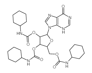 Inosine,2',3',5'-tricyclohexanecarbamate (8CI) structure