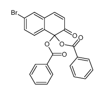 6-bromo-2-oxo-1,2-dihydronaphthalene-1,1-diyl dibenzoate结构式