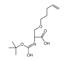 N-{[(2-Methyl-2-propanyl)oxy]carbonyl}-O-4-penten-1-yl-L-serine结构式